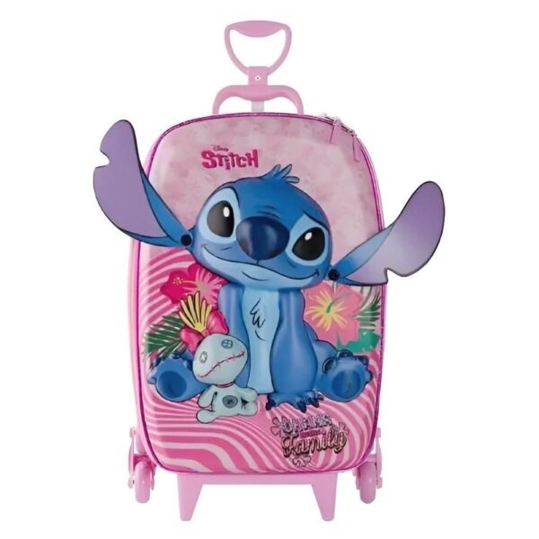 Mochila De Rodinha 3D Stitch E Scrump Maxtoy