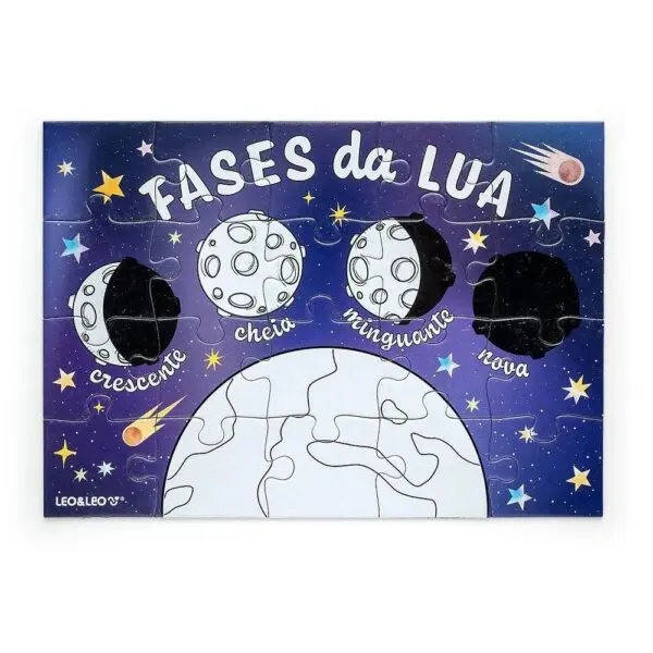 Quebra Cabeca 4 Em 1 Para Colorir Galaxia 72 Pecas Leo E Leo - Imagem 5