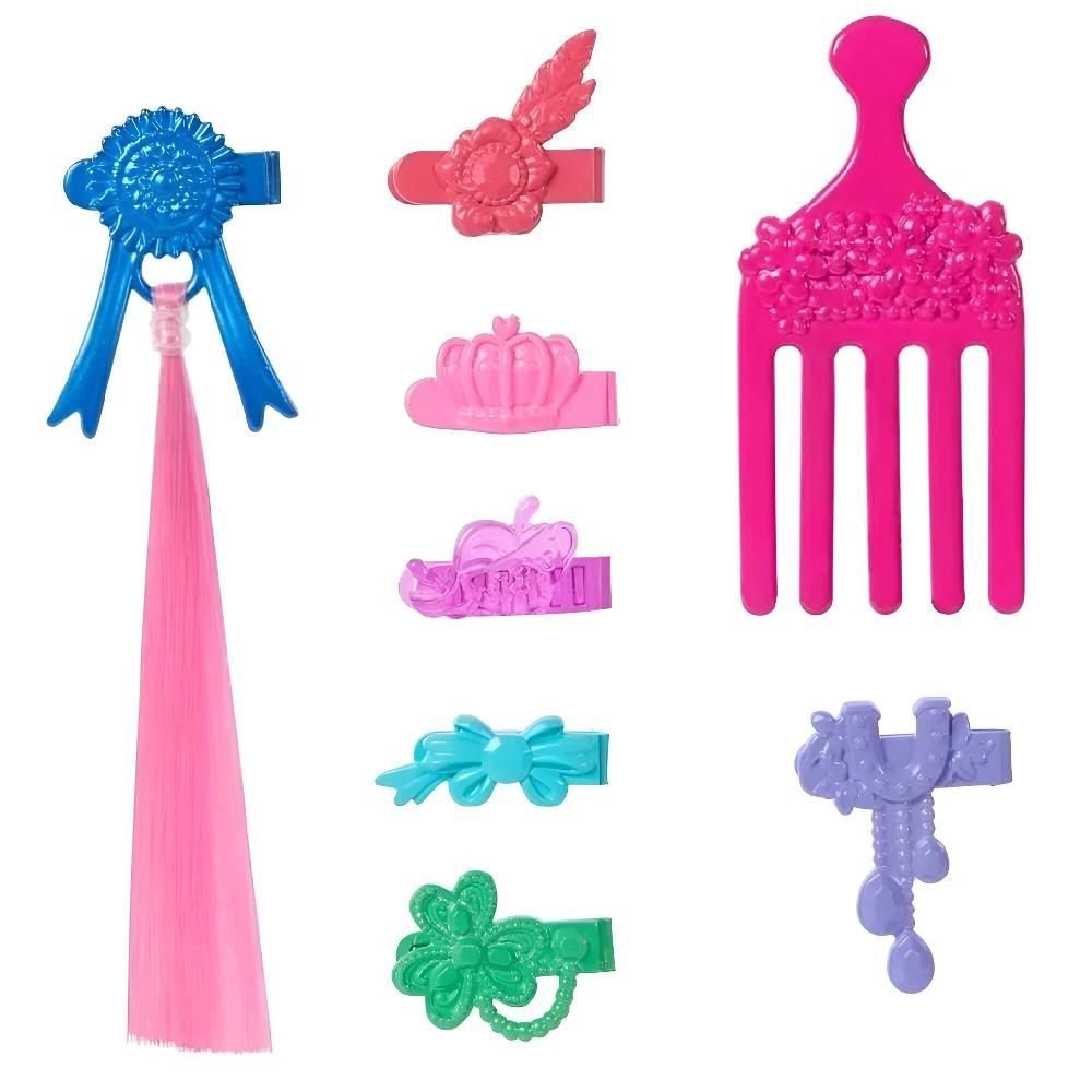 Barbie Penteado Do Ponei Com Acessorios Marrom Mattel HXJ29 - Imagem 5