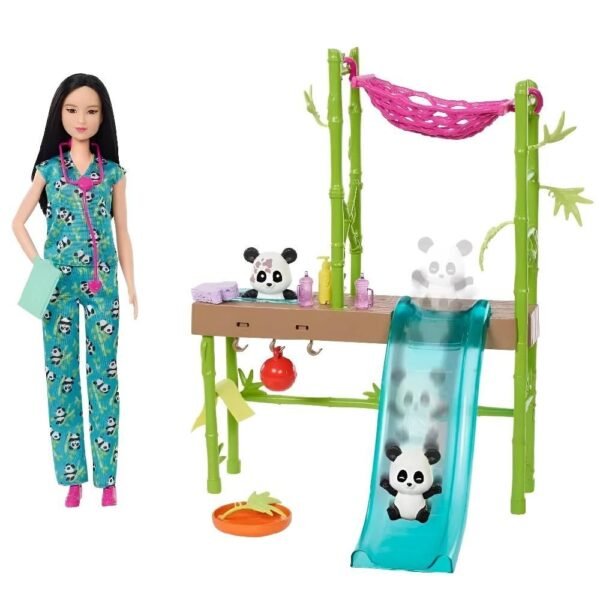 Barbie Veterinaria Cuidados E Resgate De Pandas Mattel HKT77 - Image 3