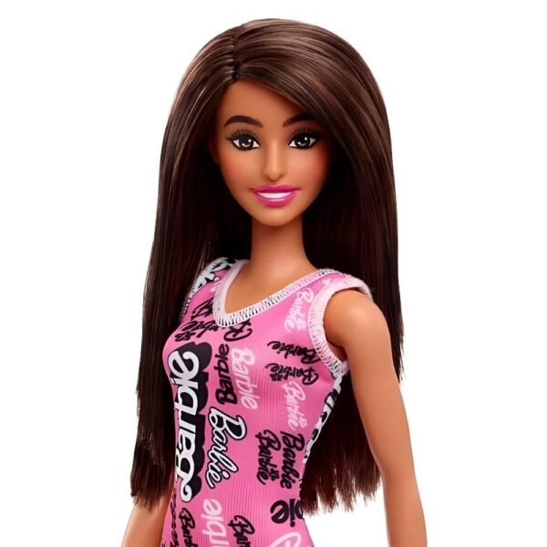 Boneca Barbie Fashion And Beauty Fashion Morena Vestido Rosa - Imagem 3
