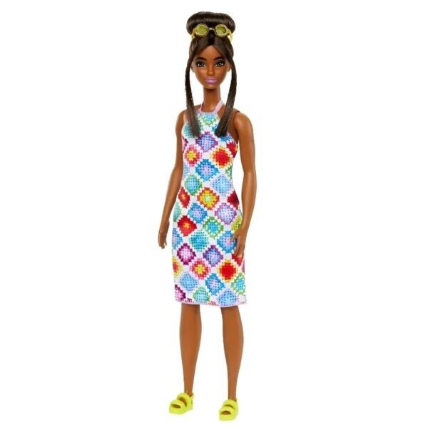 Boneca Barbie Fashionistas Negra Oculos Amarelo 210 Mattel