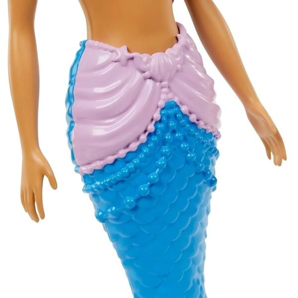 Boneca Barbie Sereia Morena Cauda Azul Mattel - Imagem 4