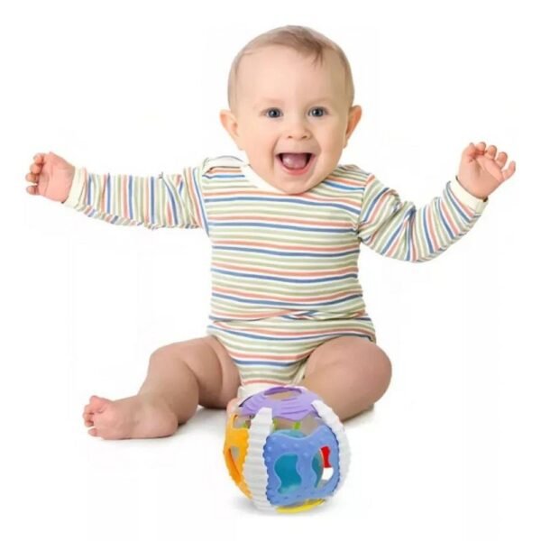 Brinquedo Para Bebe Baby Ball Multitexturas +6 Meses Buba - Imagem 3