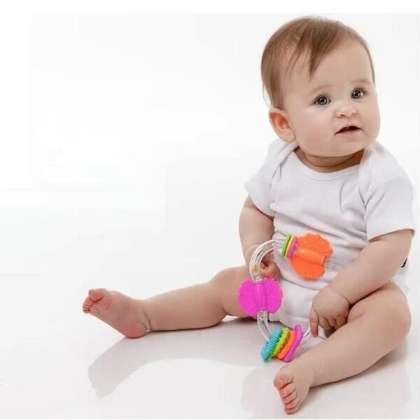 Brinquedo Para Bebe Chocalho De Atividades +3 Meses Buba - Imagem 3