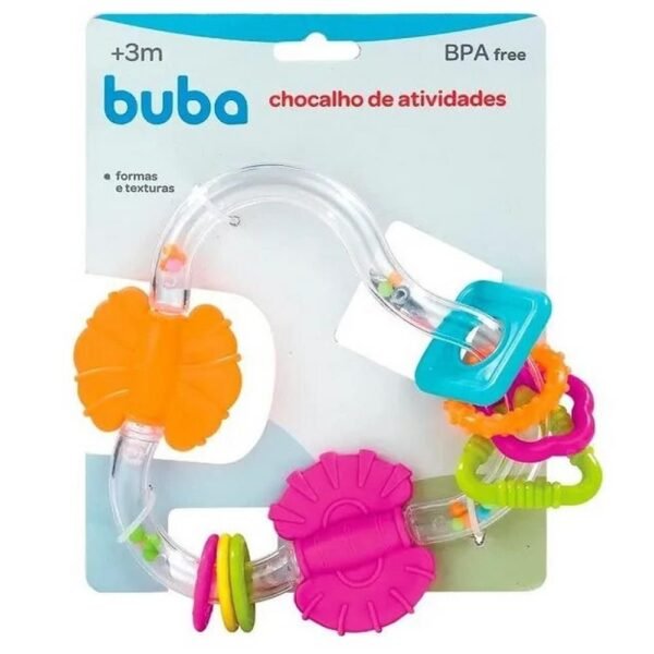 Brinquedo Para Bebe Chocalho De Atividades +3 Meses Buba
