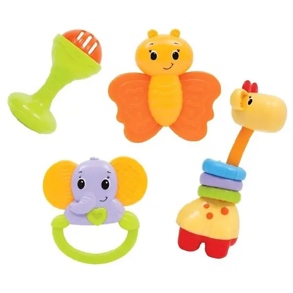Brinquedo Para Bebe Conjunto De Chocalhos E Mordedores Buba - Imagem 2