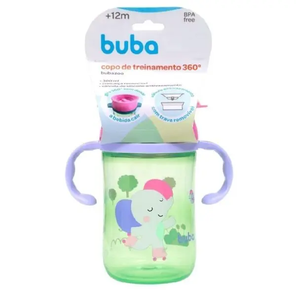 Copo De Treinamento 360 Com Alca Zoo Elefante Buba - Imagem 4
