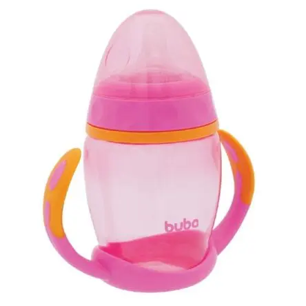 Copo De Treinamento Com Alca Removivel 250ml Rosa Buba