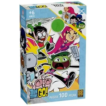 Jogo Quebra Cabeca Teen Titans Go 100 Pecas Grow