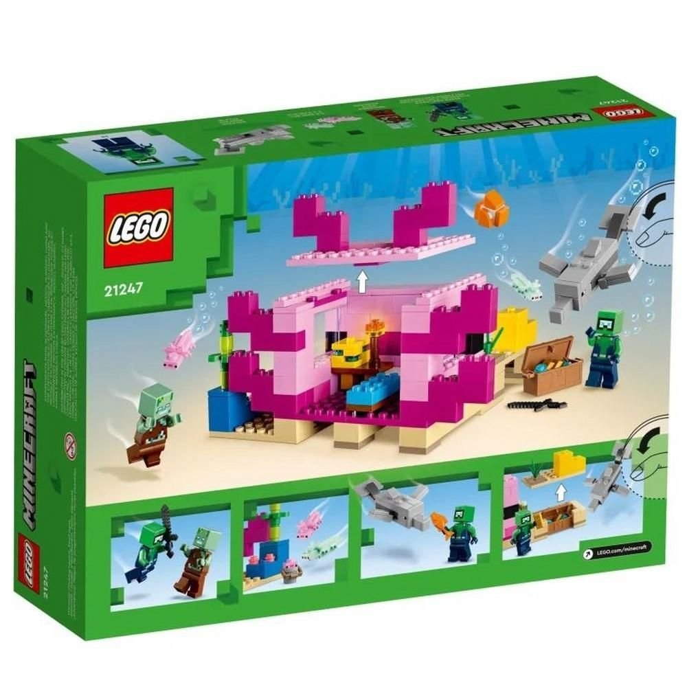 Lego Minecraft A Casa Do Axolotl 242 Pecas 21247 - Imagem 8