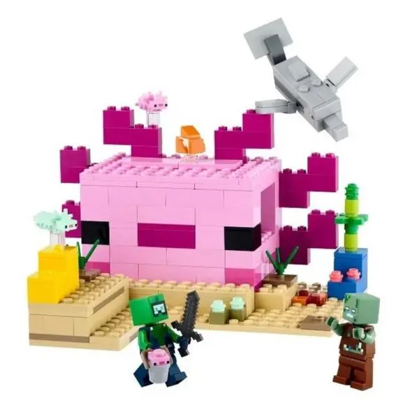Lego Minecraft A Casa Do Axolotl 242 Pecas 21247 – Papelaria Pigmeu