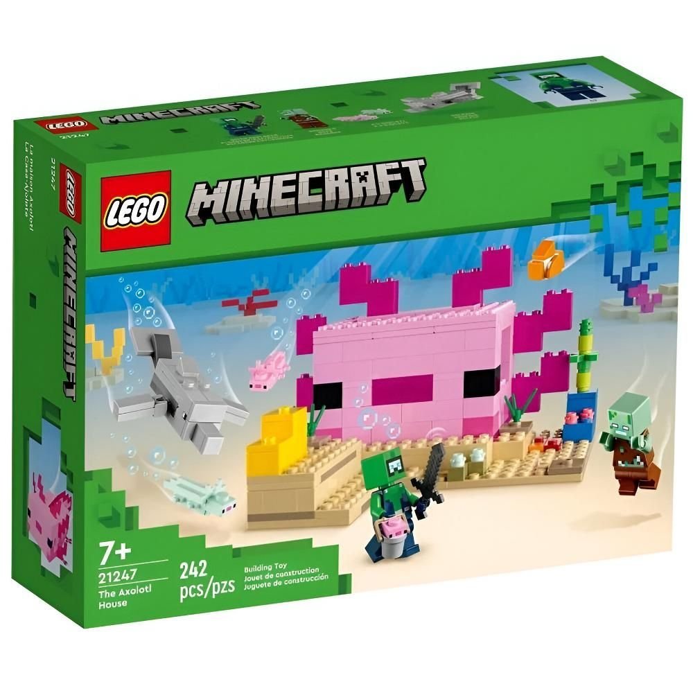 Lego Minecraft A Casa Do Axolotl 242 Pecas 21247 - Imagem 7