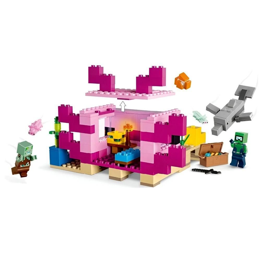Lego Minecraft A Casa Do Axolotl 242 Pecas 21247 - Imagem 3