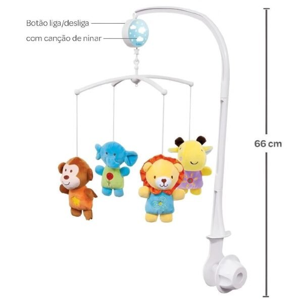 Mobile Musical Safari Animais De Pelucia Buba 6697 - Imagem 3