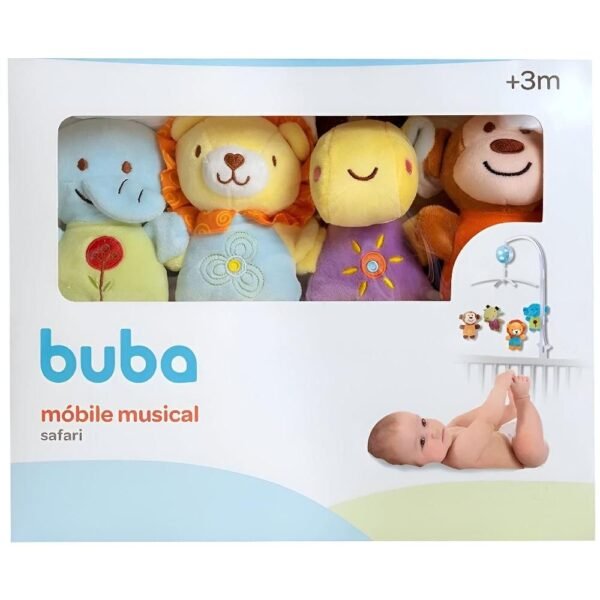 Mobile Musical Safari Animais De Pelucia Buba 6697 - Imagem 6