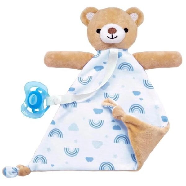 Naninha Ursinho Com Prendedor De Chupeta Soninho Azul Buba - Imagem 2