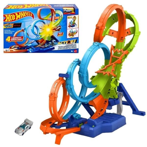 Pista Hot Wheels Action Voltas E Colisoes Desafiadoras HXR70