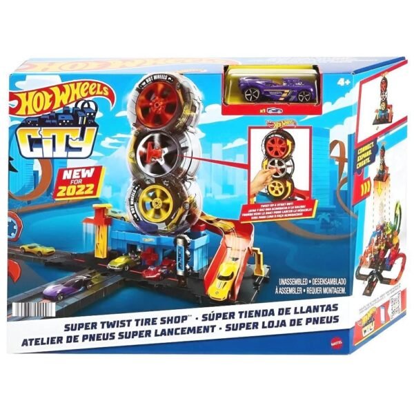 Pista Hot Wheels City Super Loja De Pneus Mattel HDP02 - Imagem 6