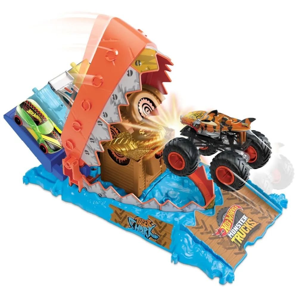 Pista Hot Wheels Monster Trucks Armadilha Do Tesouro Mattek - Imagem 4