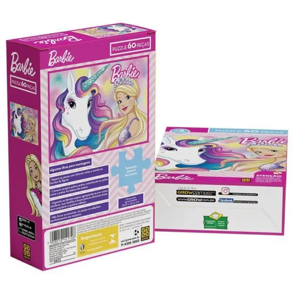 Quebra Cabeca 60 Pecas Barbie +4 Grow - Imagem 3