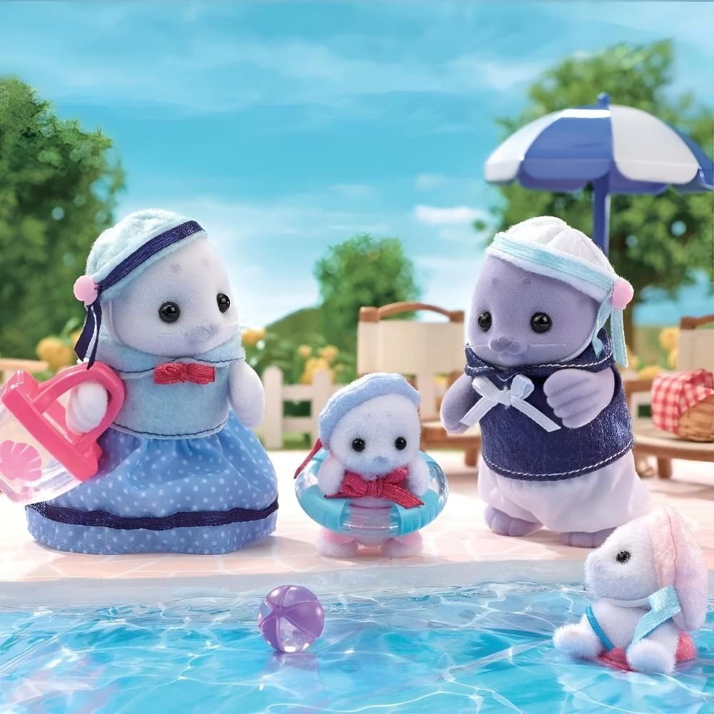 Sylvanian Families Familia Das Focas Epoch 5759 - Imagem 4