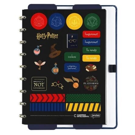 Caderno Inteligente By Harry Potter Azul Grande 80 Folhas