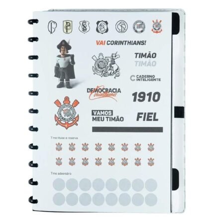 Caderno Inteligente Corinthians Timao A5 80 Folhas