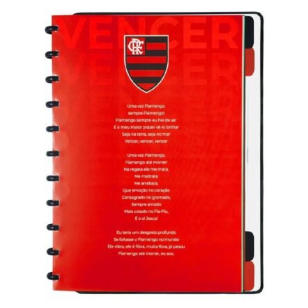 Caderno Inteligente Flamengo Mengo Rubro Negro A5 80 Folhas