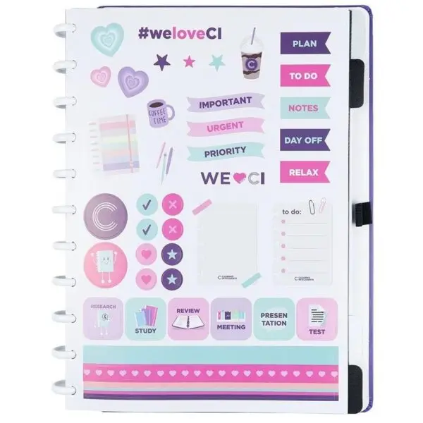 Caderno Inteligente Intense Purple Grande 80 Folhas - Imagem 3