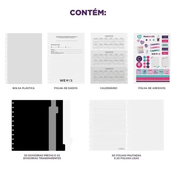 Caderno Inteligente Intense Purple Grande 80 Folhas - Imagem 2