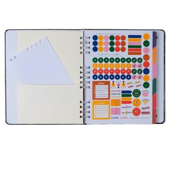 Caderno Organizador Atelie OffWhite Pautado E Pontado Cicero - Imagem 4