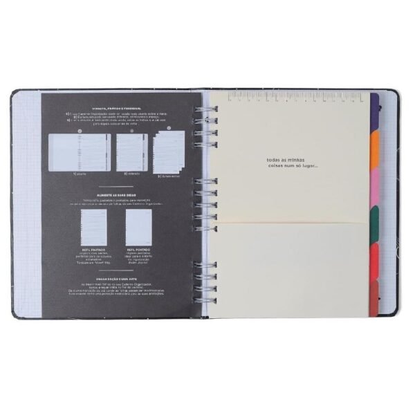 Caderno Organizador Atelie OffWhite Pautado E Pontado Cicero - Imagem 3