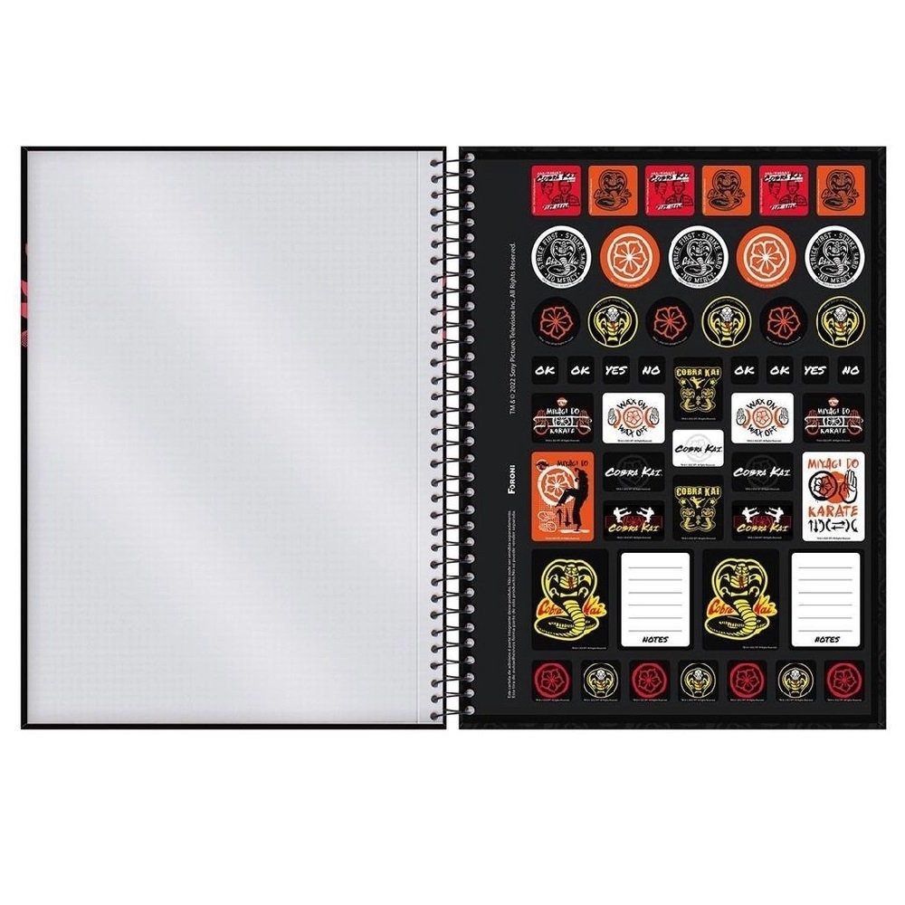 Caderno Universitario Cobra Kai Cobra 1 Materia 80F Foroni - Imagem 2