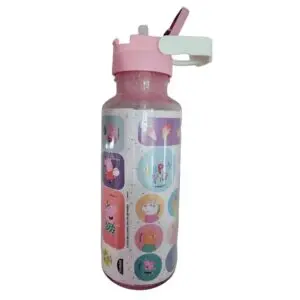 Garrafa Plastica Canudo De Silicone Peppa Pig 600ml Plasutil