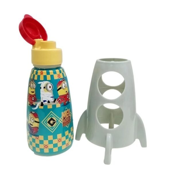 Kit Lanche Minions Marmita + Garrafa Foguete 320ml Plasutil - Imagem 5