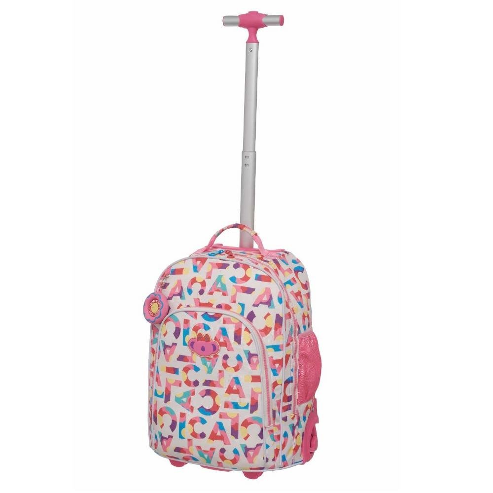 Kit Mochila De Rodinha Tubo Lilica Flowers Lov It +Lancheira - Imagem 5