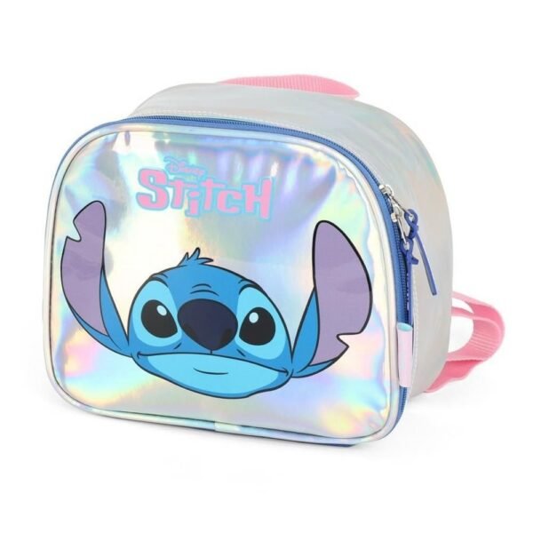 Lancheira Termica Infantil Stitch Holografica Prata Luxcel - Imagem 2