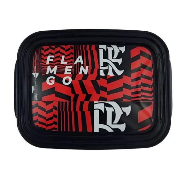 Marmita Infantil Trava E Divisoria Flamengo 850ml Plasutil - Imagem 2