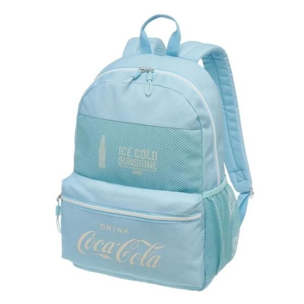 Mochila De Costas Coca Cola Color Trend Azul Claro Pacific