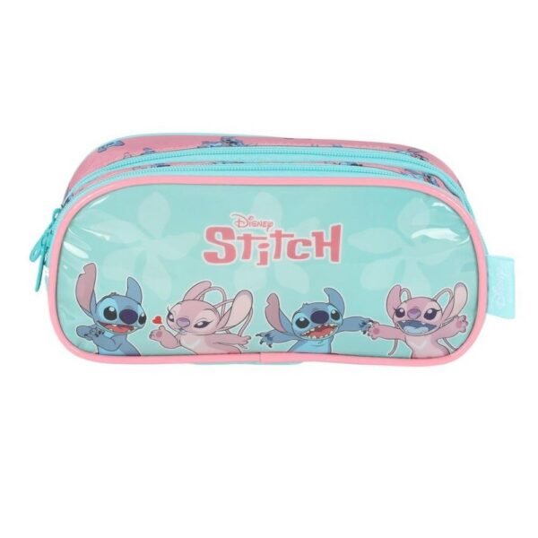 Estojo Escolar Infantil Duplo Stitch E Angel Verde Luxcel