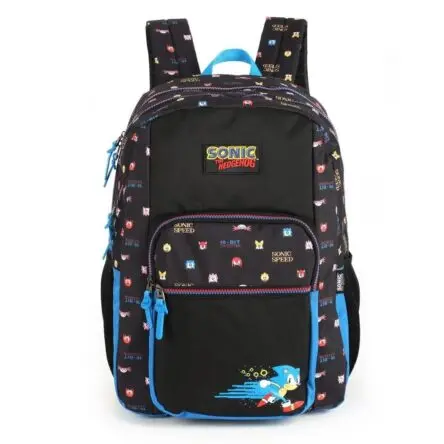 Mochila De Costas Sonic Game Laptop Preto Luxcel