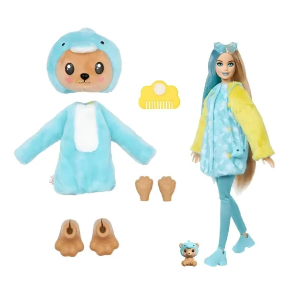 Barbie Cutie Reveal Disfarces Engracados De Animais Golfinho - Imagem 2