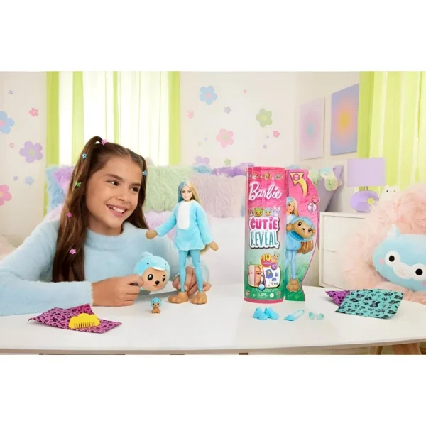 Barbie Cutie Reveal Disfarces Engracados De Animais Golfinho - Imagem 3