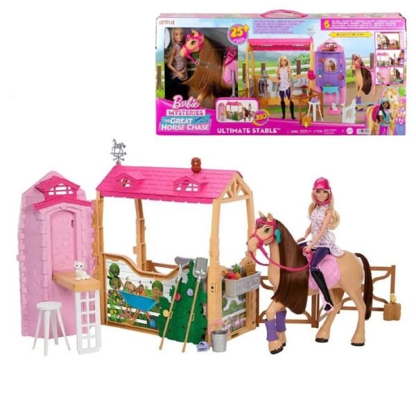 Barbie Mysteries Playset Estabulo De Cavalos Dos Sonhos