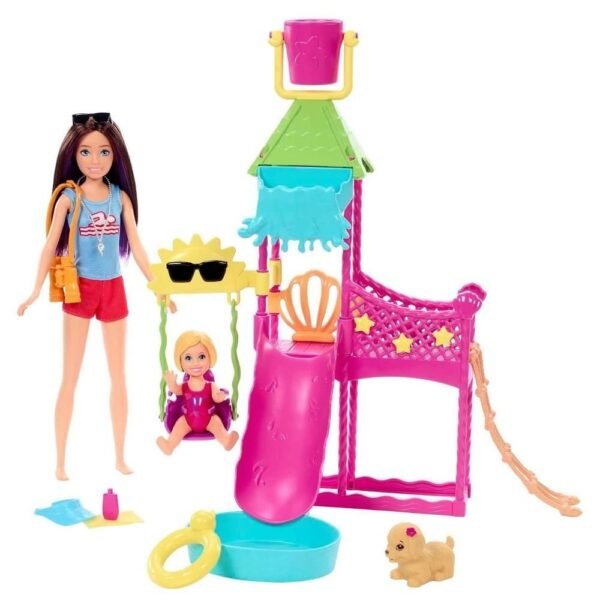 Barbie Parque Aguatico Skipper Baba Com Boneca E Pets Mattel - Image 2