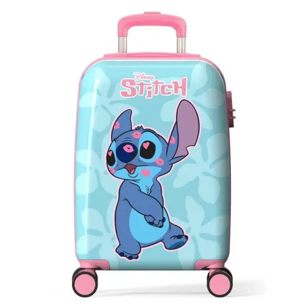 Mala De Viagem Bordo Infantil Giro 360 Stitch Beijos Luxcel