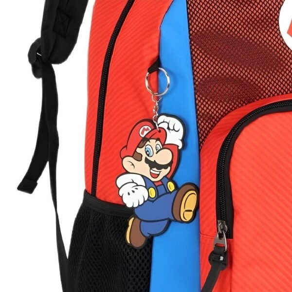Mochila De Costas Super Mario Screen Com Chaveiro Luxcel - Imagem 3