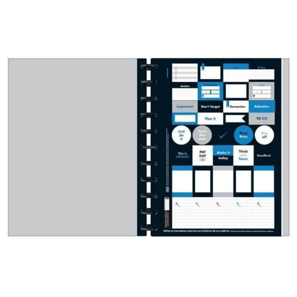 Caderno Colegial Tilidisco Academie Preto 1M 80Folhas - Imagem 2