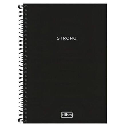 Caderno Universitario Neon Preto Strong 1M 80Folhas Tilibra